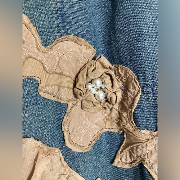 Upcycled Patchwork Bloomers One Size S-L Reworked Boho Hippie Frayed OOAK Unique - Picture 11 of 16